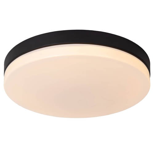 Lucide BISKIT - Plafonnière Badkamer - Ø40 cm - LED - 1x36W 2700K - IP44 - Beweging & dag/nacht sensor - Zwart afbeelding