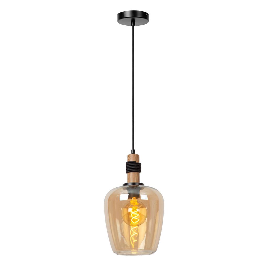 Lucide ILONA - Hanglamp - Ø22 cm - 1xE27 - Amber