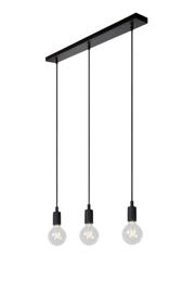 thumbnail: Lucide FIX - Hanglamp - 3xE27 - Zwart