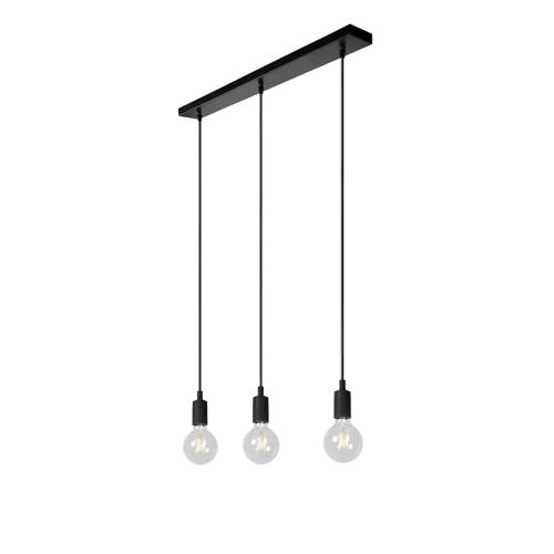 Lucide FIX - Hanglamp - 3xE27 - Zwart afbeelding