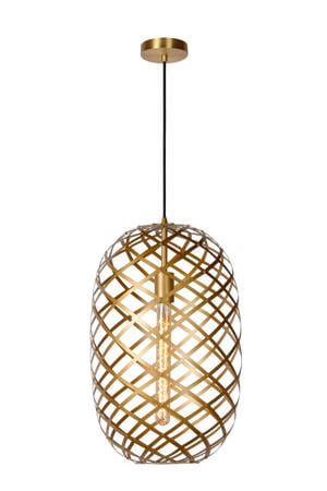 WOLFRAM - Hanglamp - Ø32 cm - 1xE27 - Mat Goud / Messing
