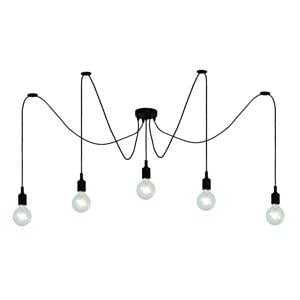 FIX - Hanglamp - 5xE27 - Zwart