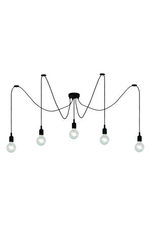 FIX - Hanglamp - 5xE27 - Zwart