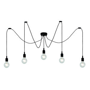 FIX - Hanglamp - 5xE27 - Zwart 