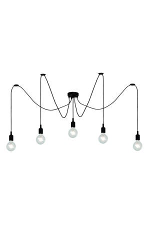 FIX - Hanglamp - 5xE27 - Zwart 