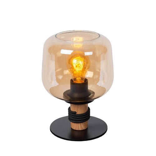 Lucide ILONA - Tafellamp - Ø18 cm - 1xE27 - Amber afbeelding