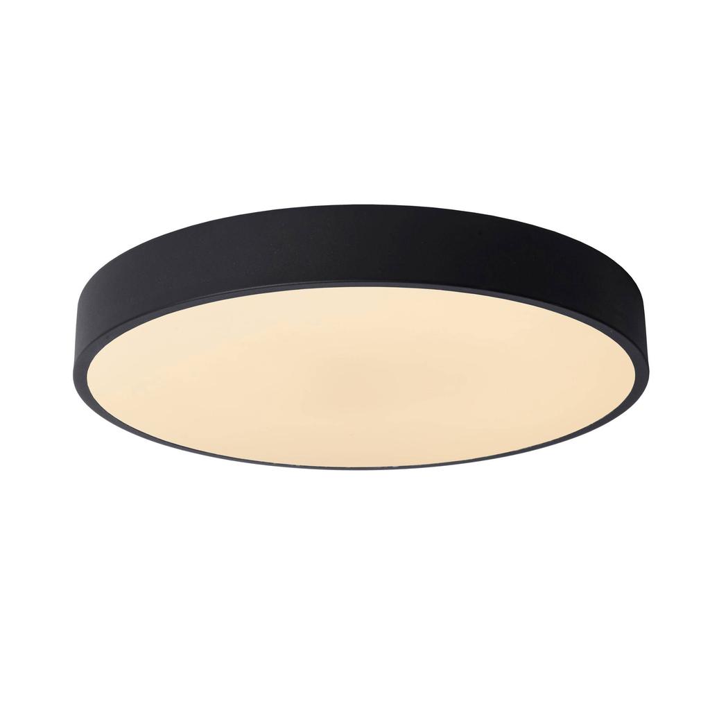 Lucide UNAR - Plafonnière - Ø39,5 cm - LED Dimb. - 1x24W 2700K - 3 StepDim - Zwart