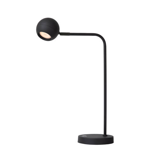 Lucide COMET - Oplaadbare Tafellamp - Accu/Batterij - LED Dimb. - 1x3W 2700K - 3 StepDim - Zwart afbeelding
