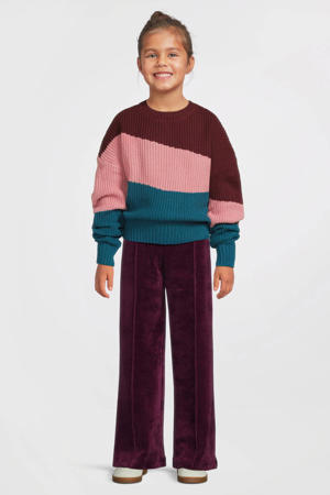wide leg broek donkerpaars