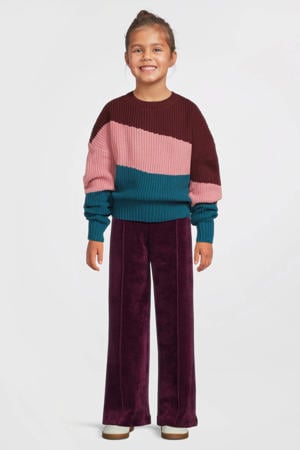 wide leg broek donkerpaars