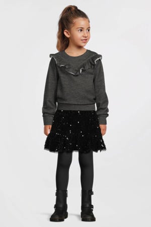 sweater zwarte denim look