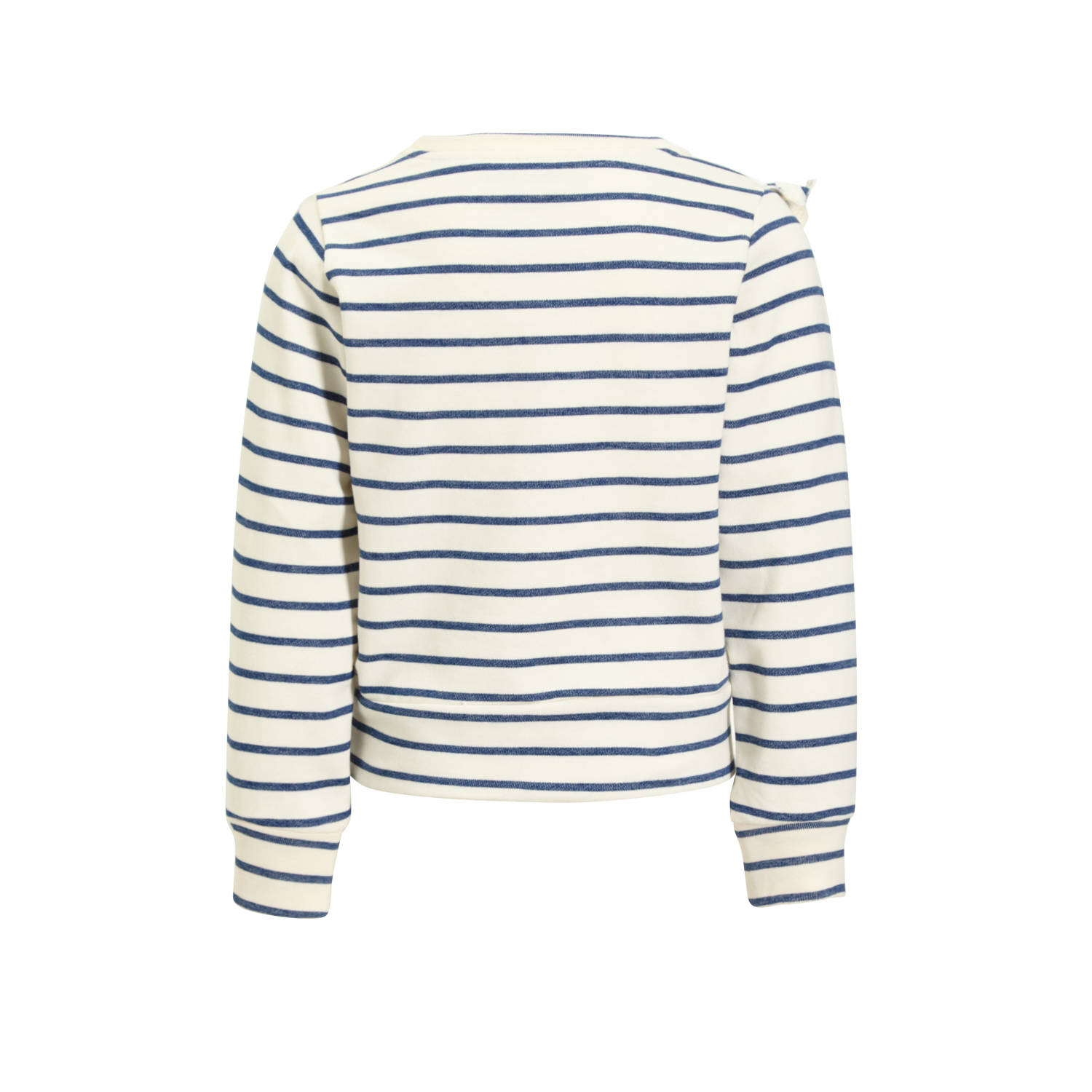 anytime sweater met streep wit blauw