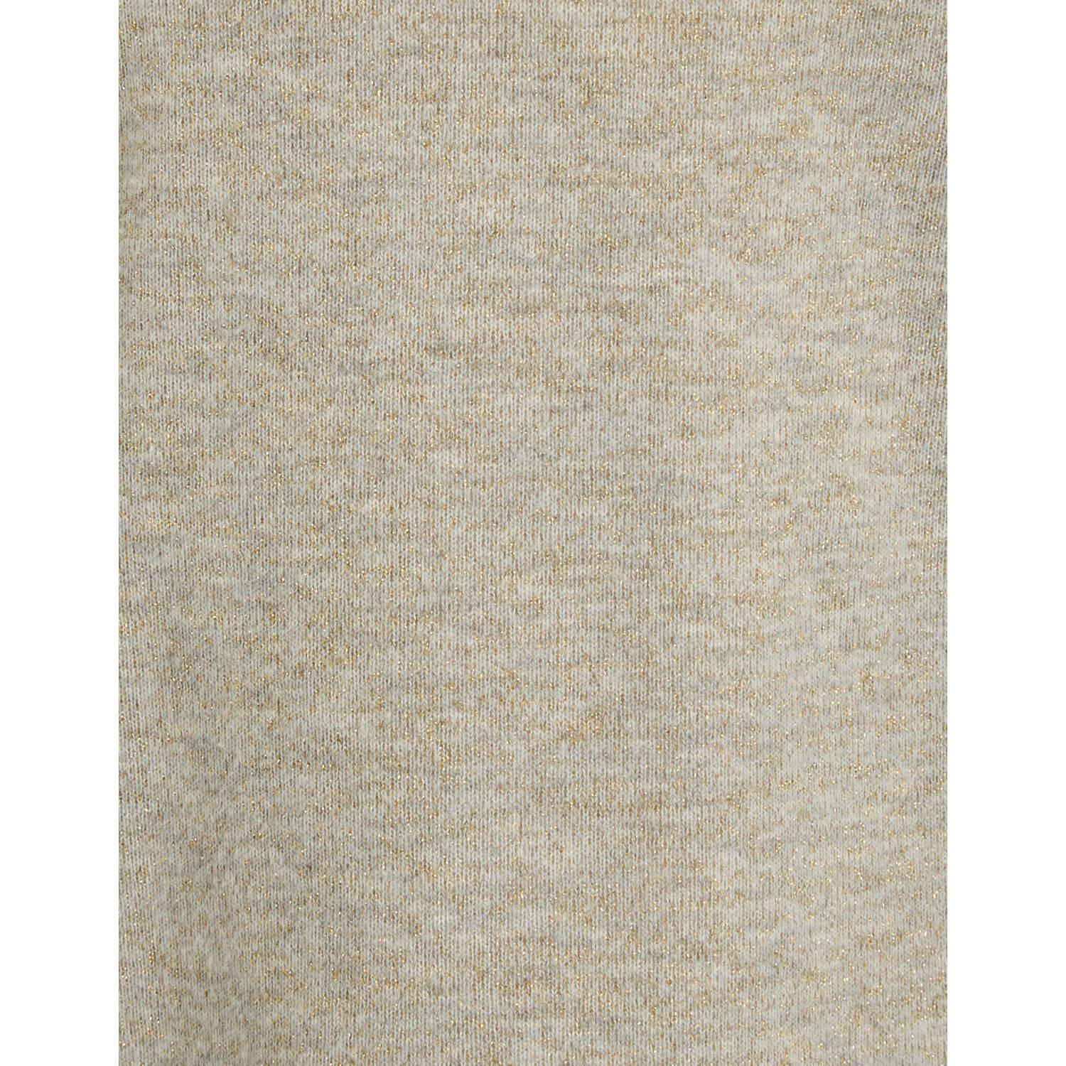 anytime gebreide glitter trui grijs met gouden lurex