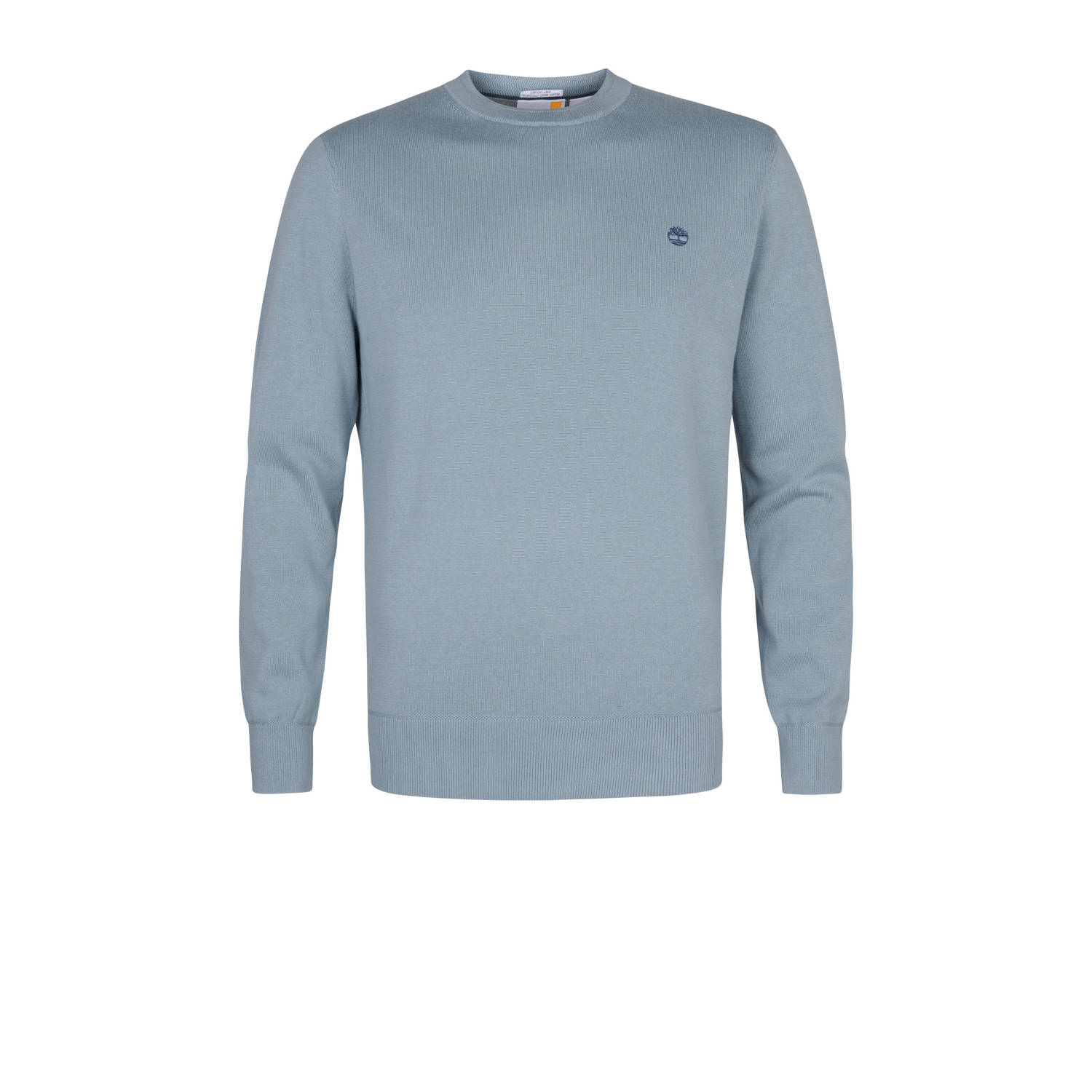 Timberland fijn gebreide pullover van katoen lichtblauw