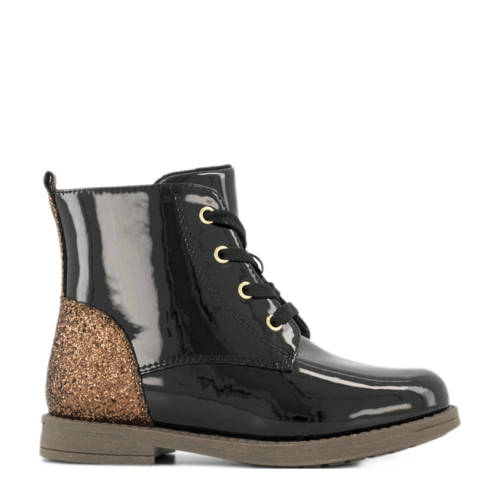 Graceland lak veterboots zwart afbeelding