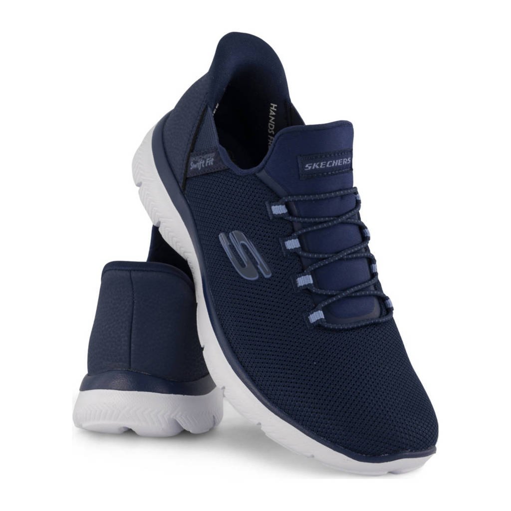 Skechers slip-on sneakers donkerblauw wehkamp