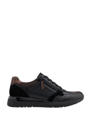  comfort leren sneakers zwart