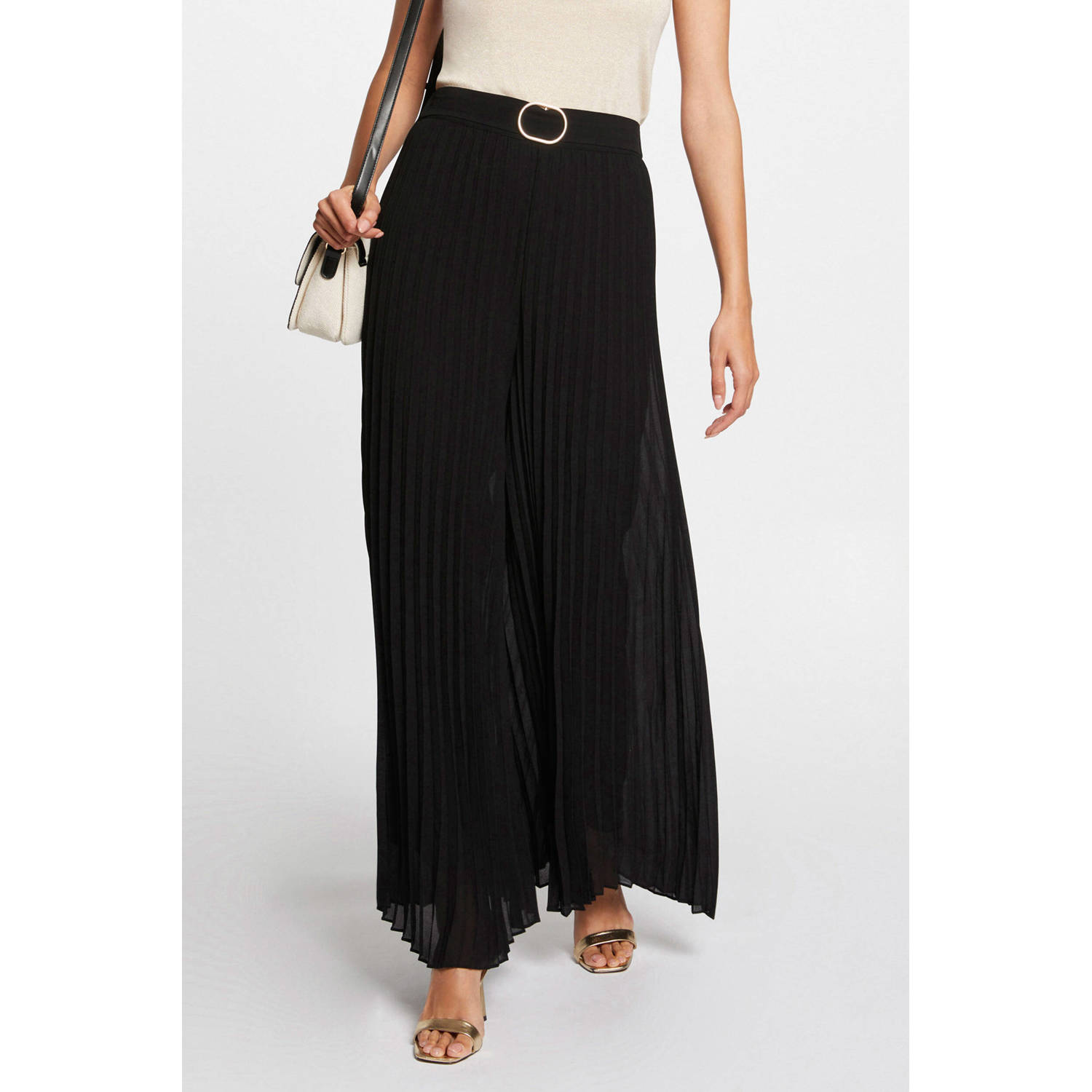 Morgan wide leg broek zwart