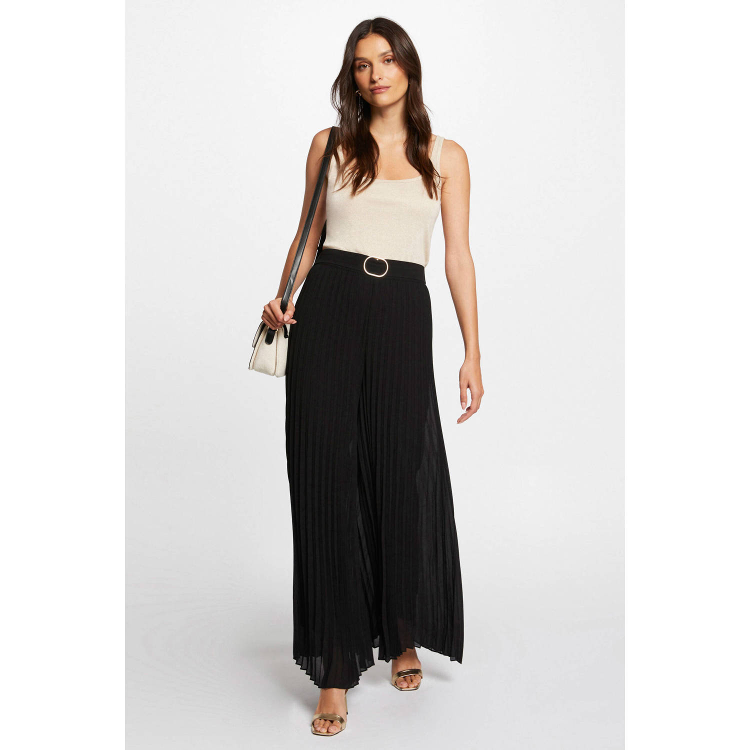 Morgan wide leg broek zwart