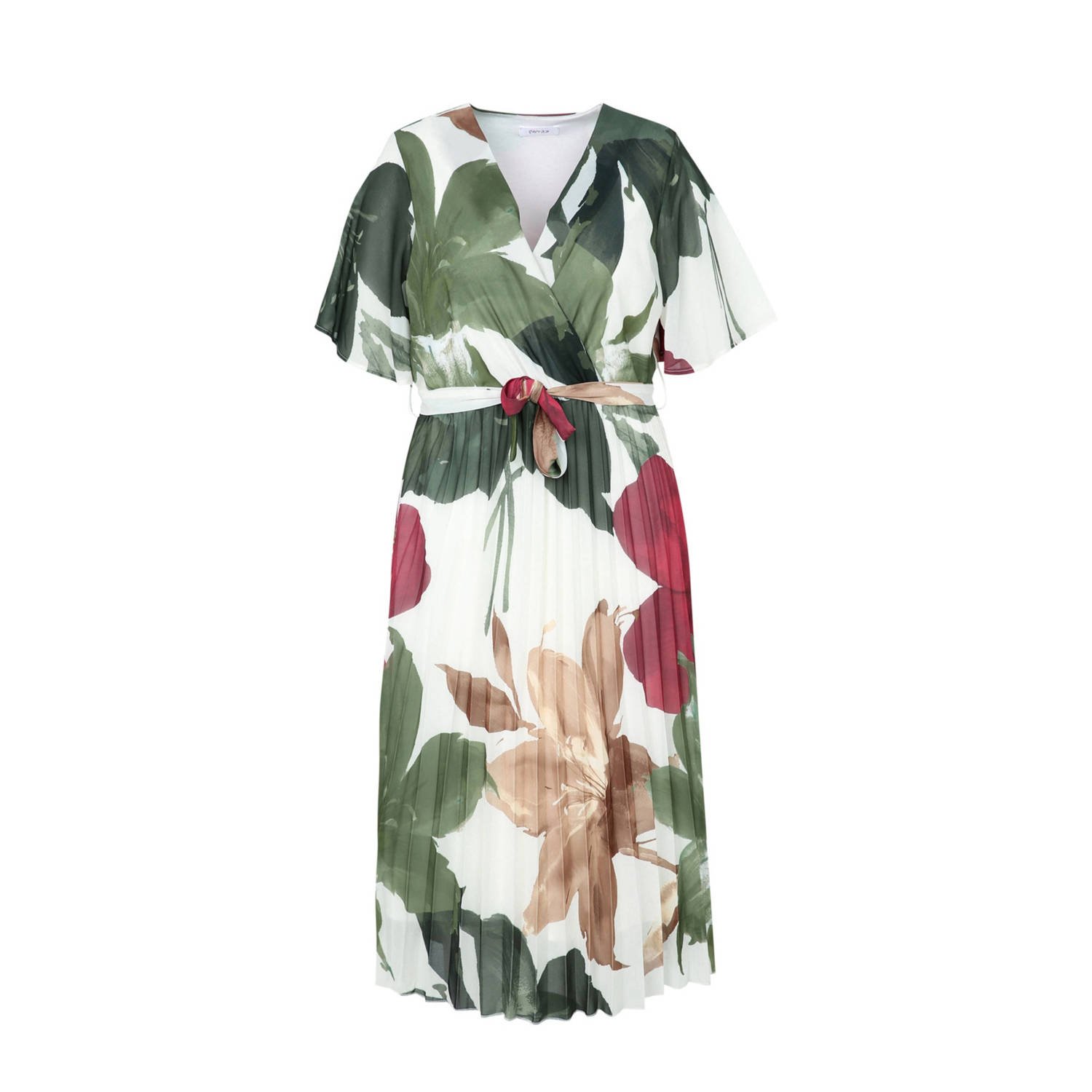 Paprika gebloemde jurk multi