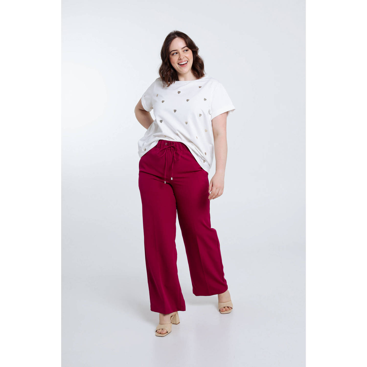 Paprika T-shirt met hartjes ecru