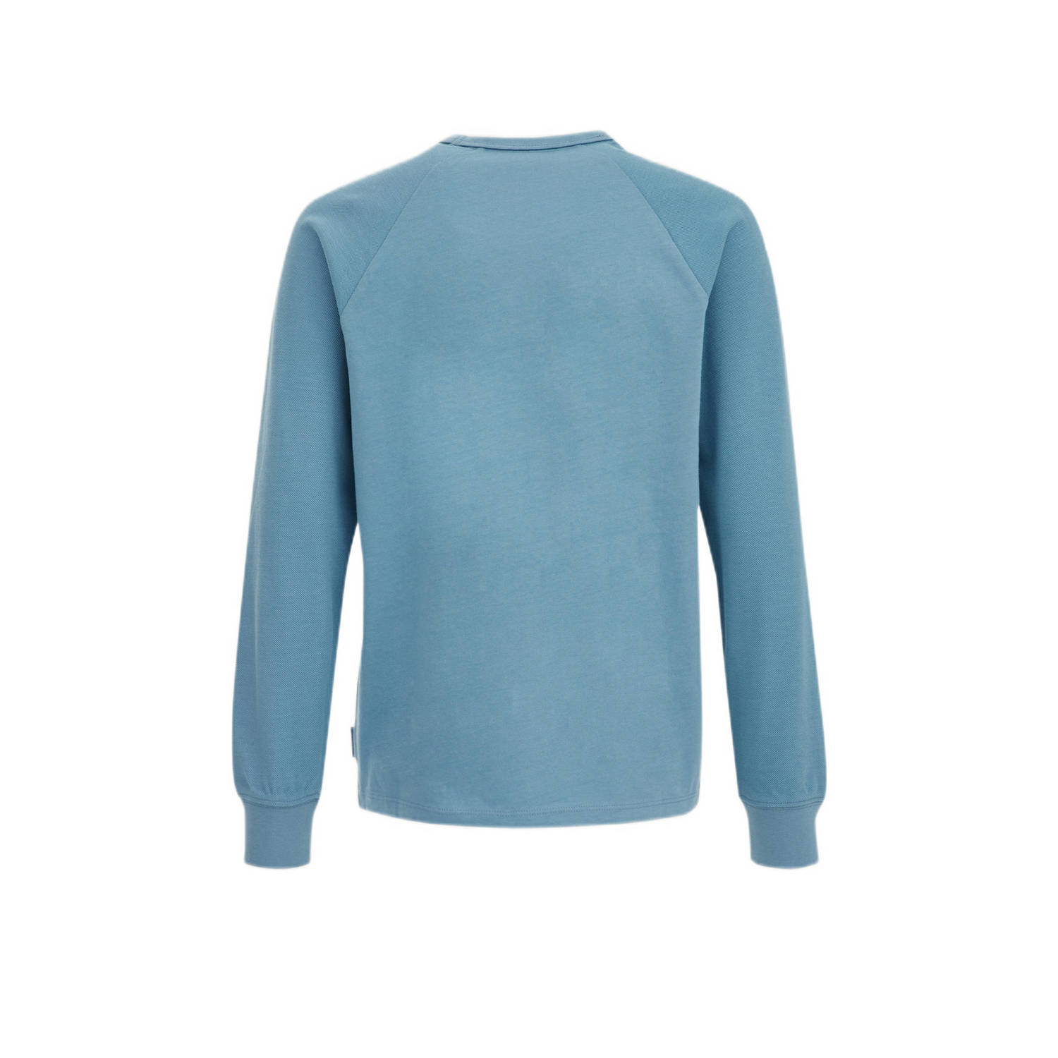 WE Fashion longsleeve met tekst blauw