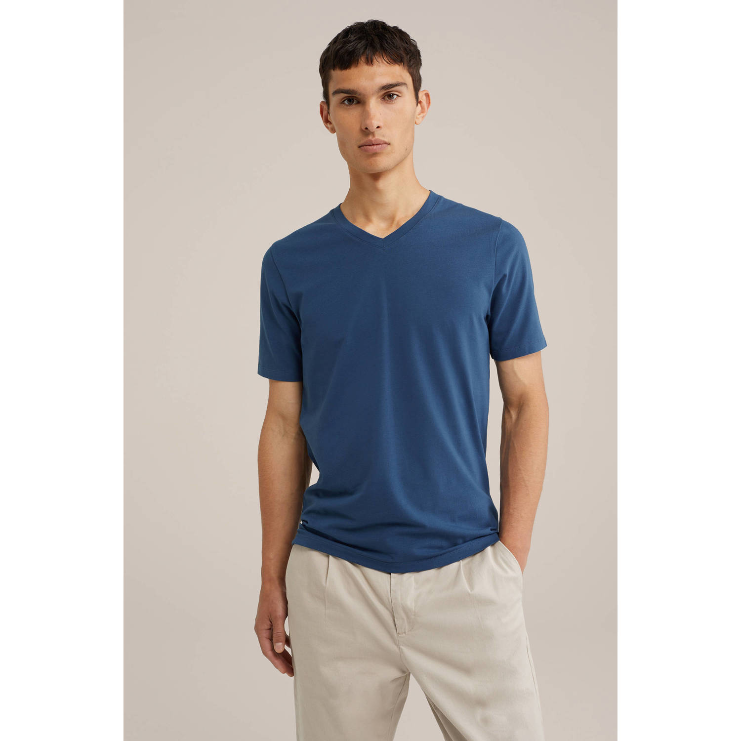 WE Fashion slim fit T-shirt faded night