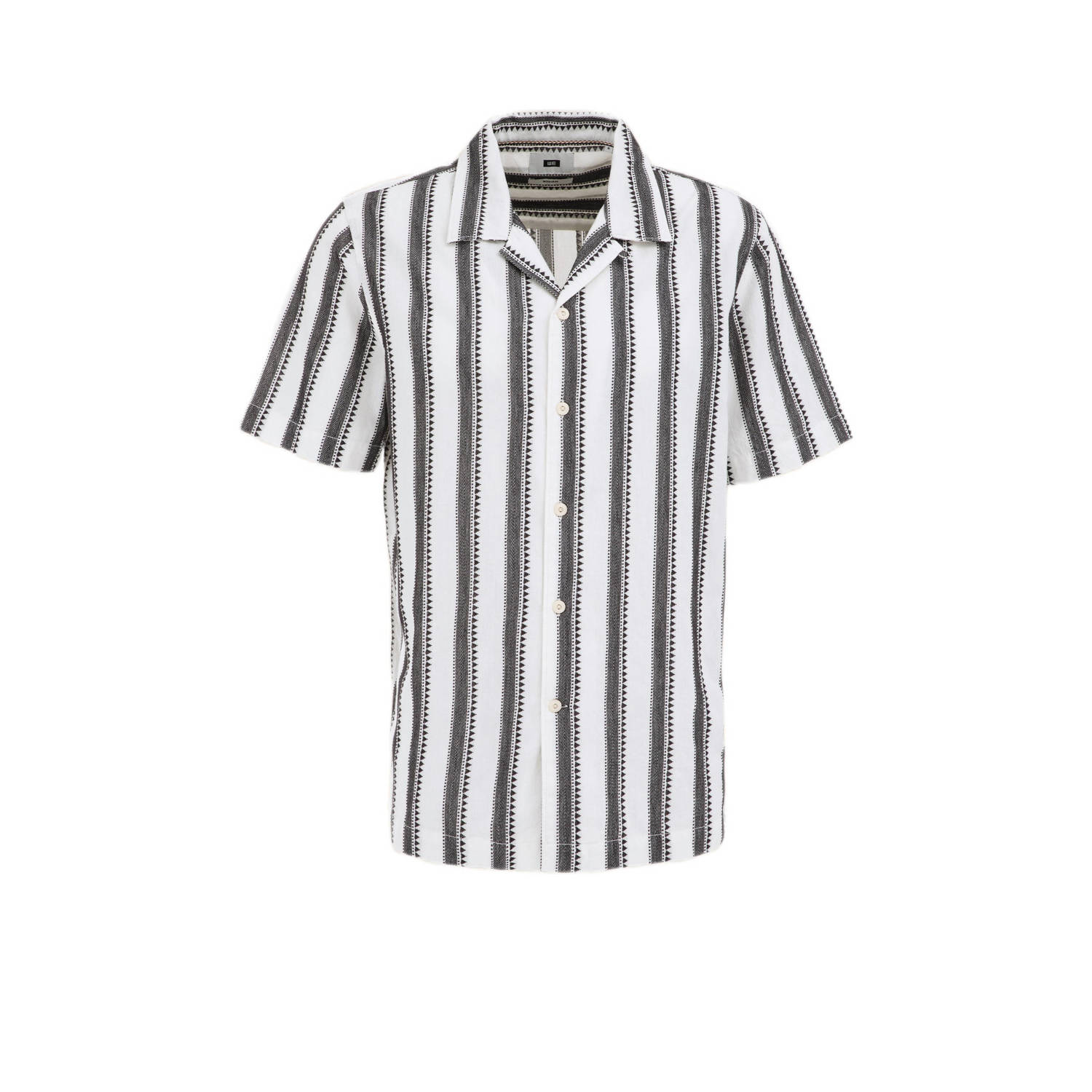 WE Fashion gestreept regular fit overhemd new ivory