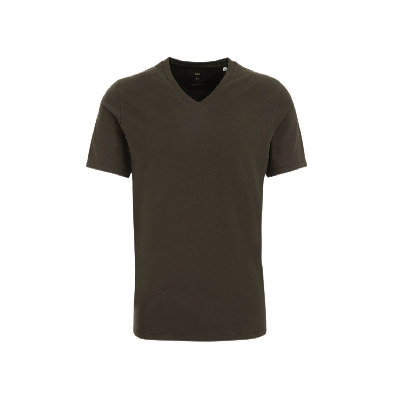 WE Fashion slim fit T-shirt heavy army