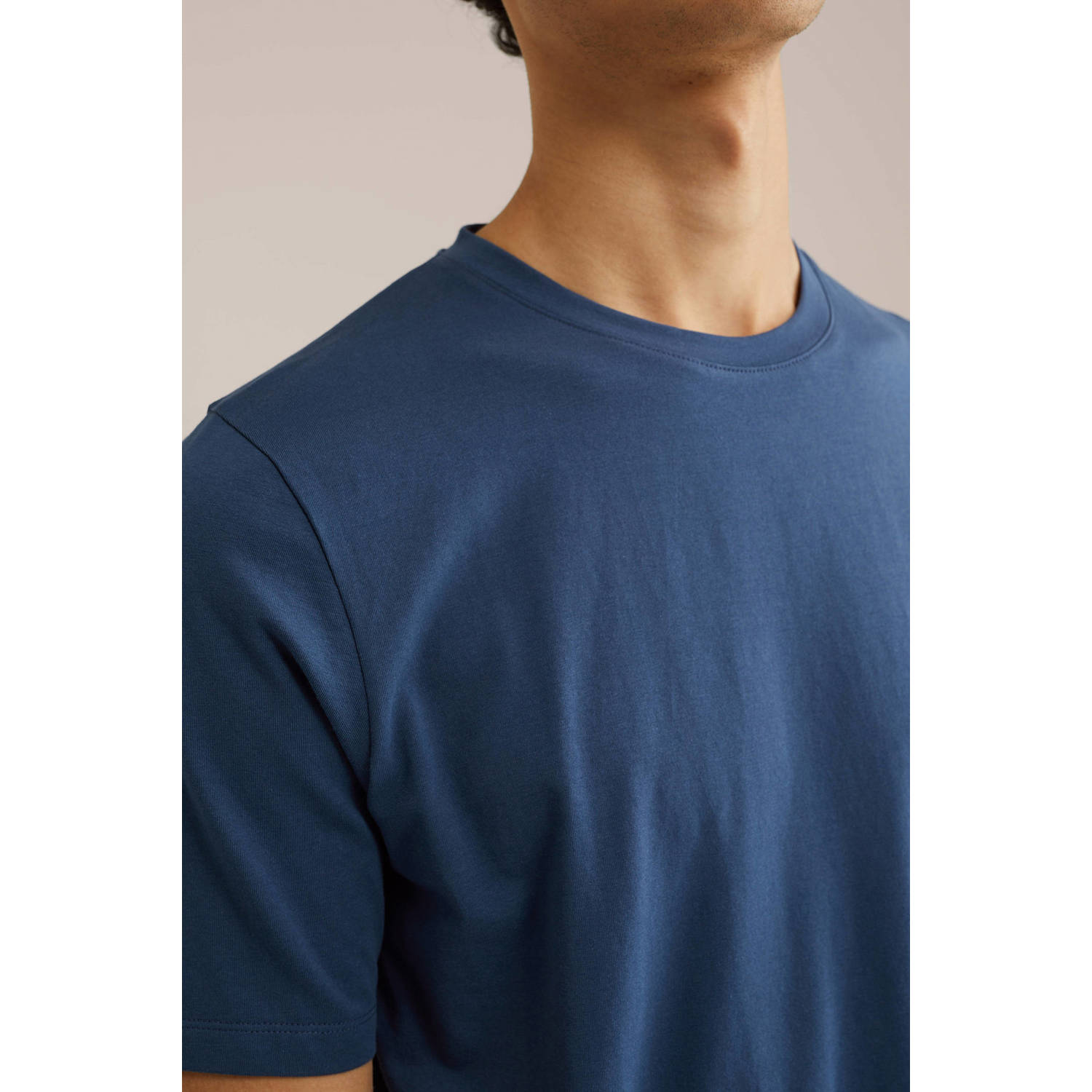 WE Fashion slim fit T-shirt faded night