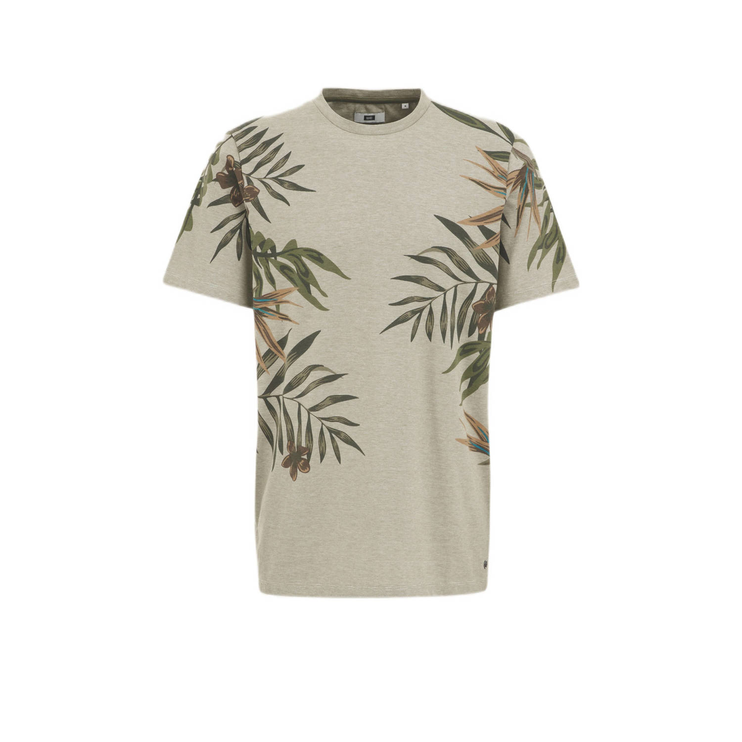 WE Fashion regular fit T-shirt met printopdruk loden green