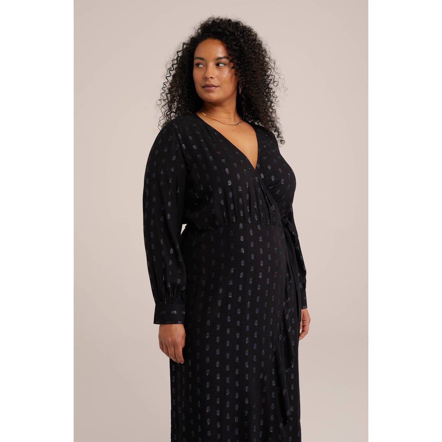 WE Fashion Curve jurk zwart
