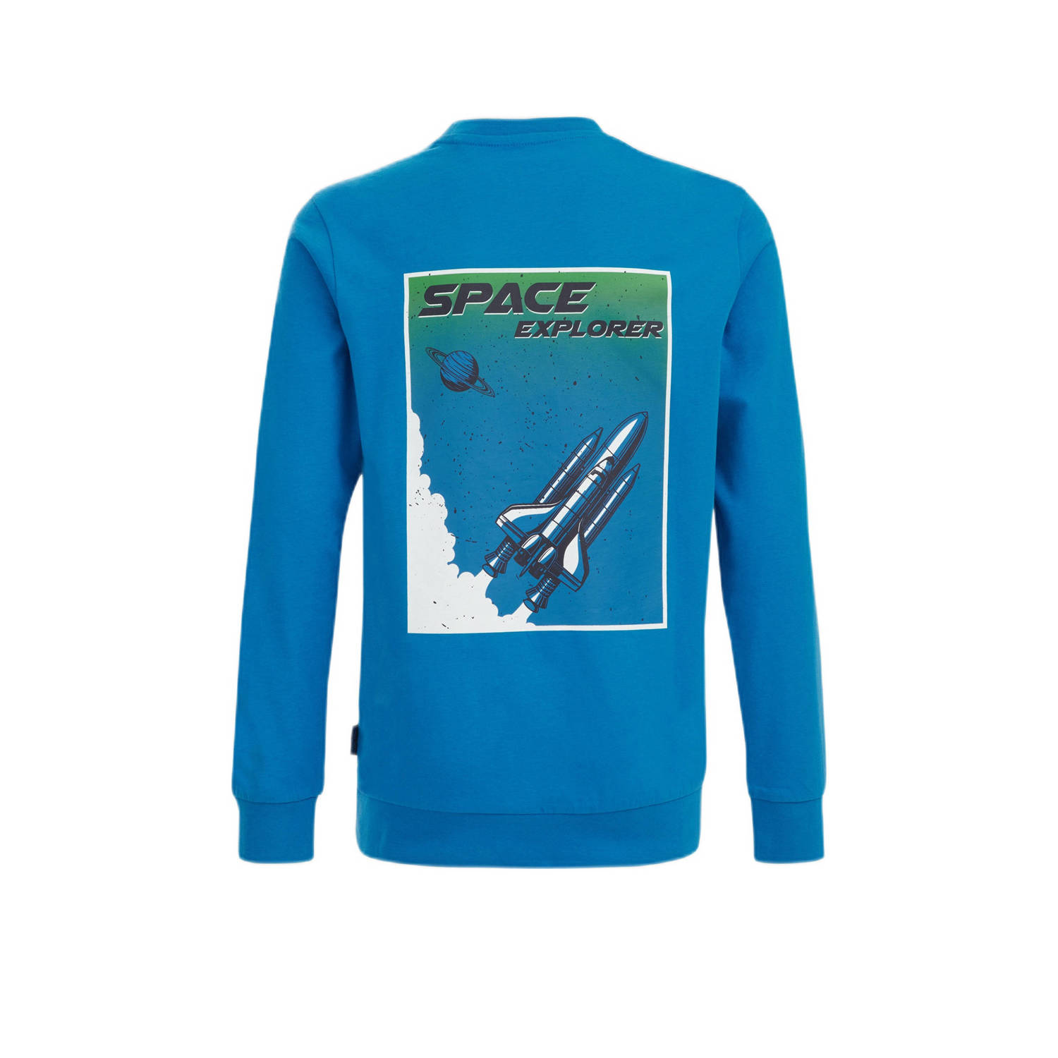 WE Fashion longsleeve met backprint blauw