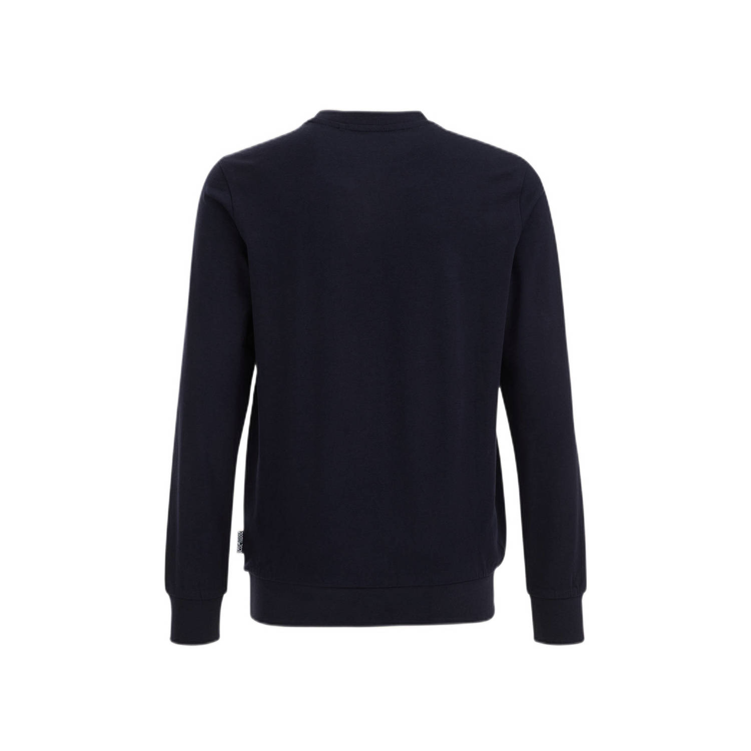 WE Fashion longsleeve met tekst donkerblauw