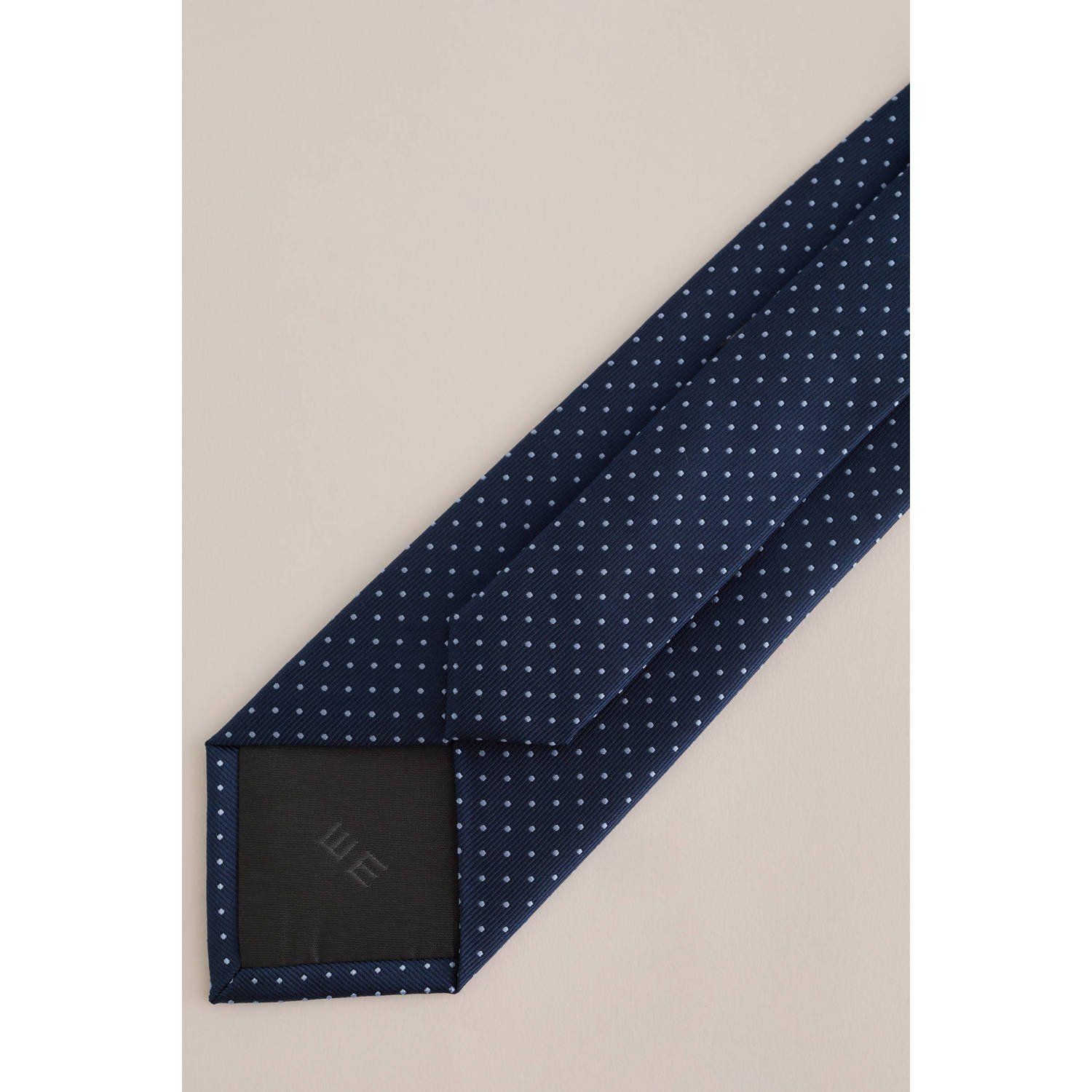 WE Fashion stropdas Onno donkerblauw