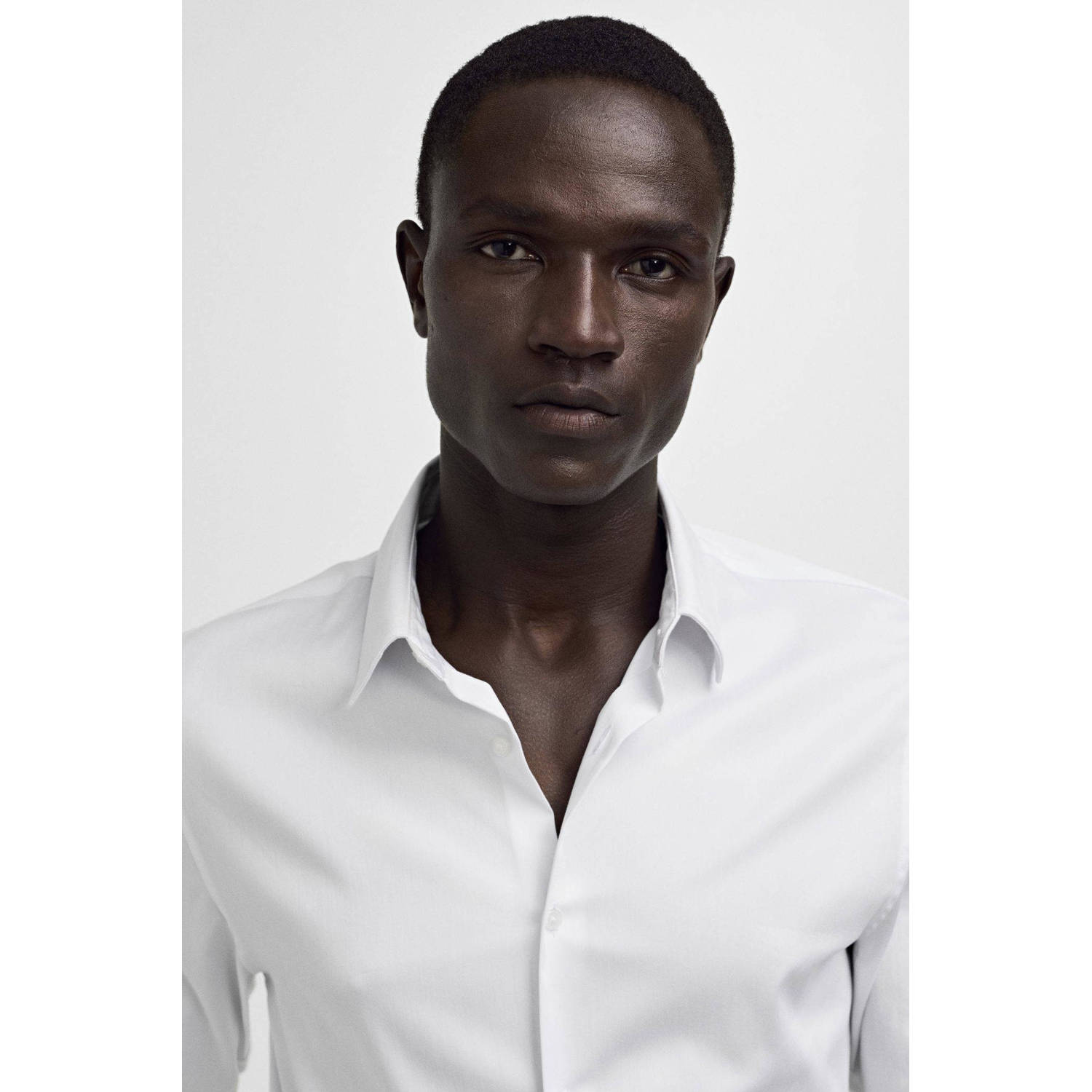 Mango Man super slim fit overhemd wit