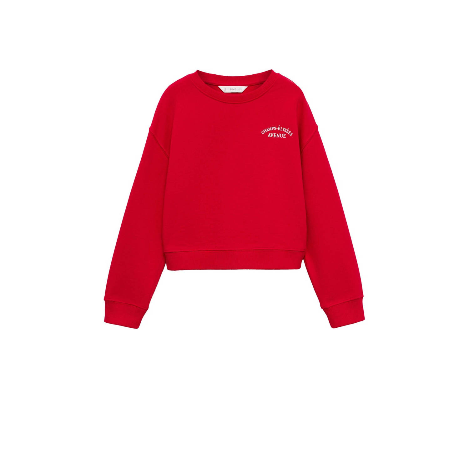 Mango Kids sweater met backprint rood Backprint 116