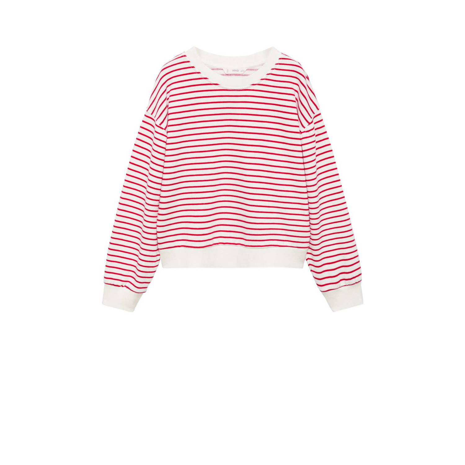 Mango Kids sweater Trui Meisjes Katoen Ronde hals Streep 116