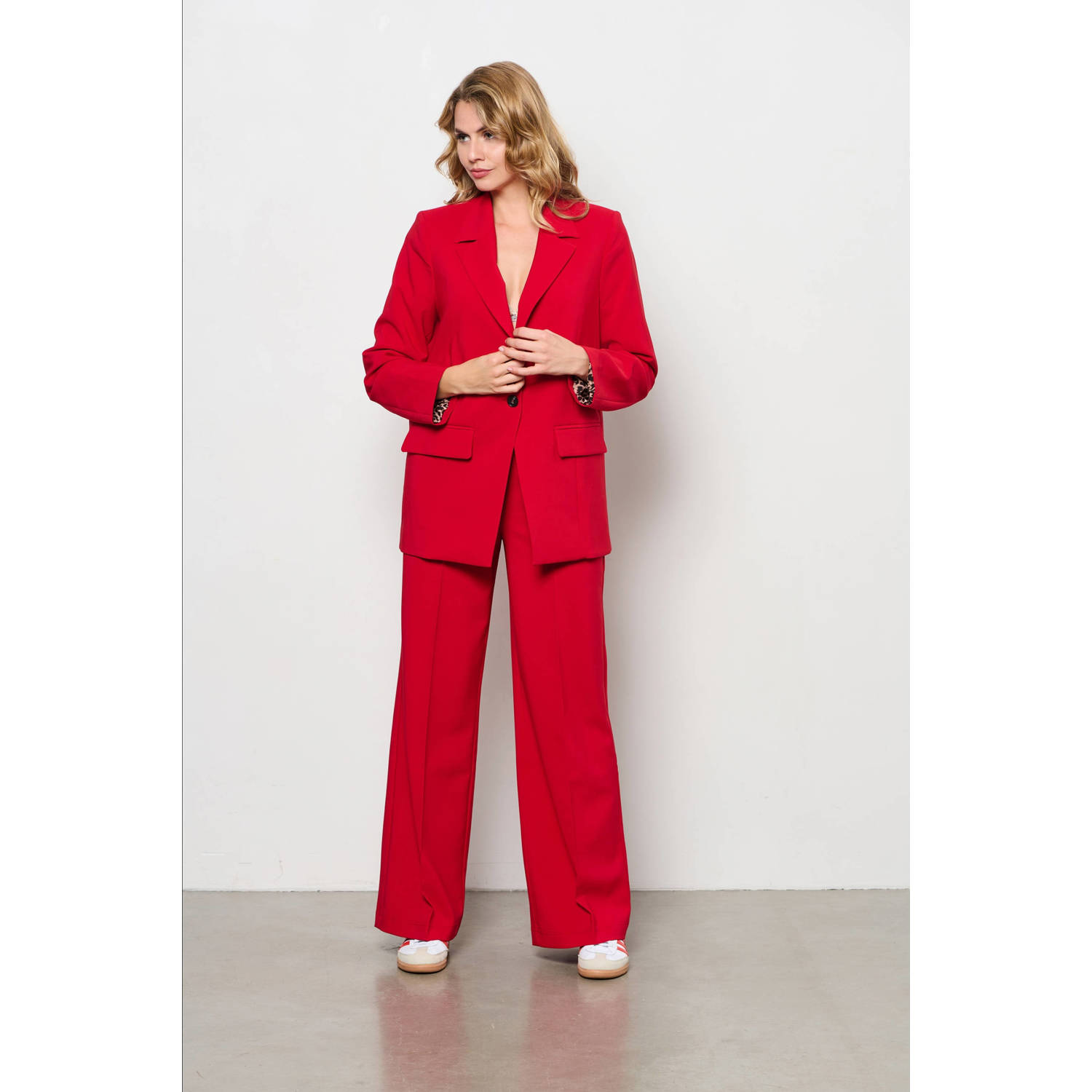 &Co Woman Wijde Broek Zomerse Stijl Red Dames