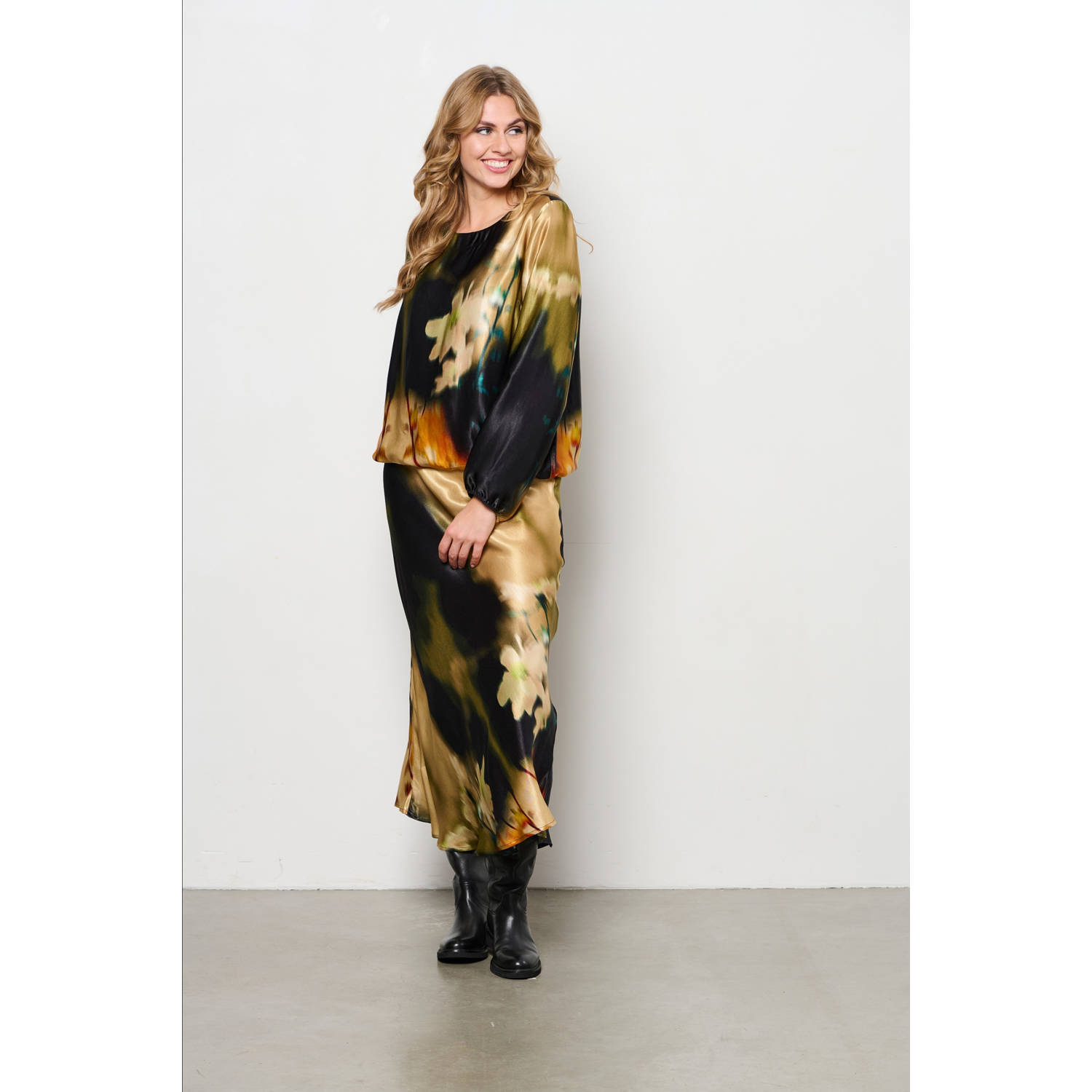 &Co Woman Bloemen lange mouw top Alexandra Multicolor Dames