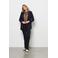 &Co Woman rechtvallende blazer van heavy travelstof zwart