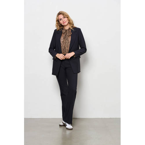 &Co Woman rechtvallende blazer van heavy travelstof zwart afbeelding