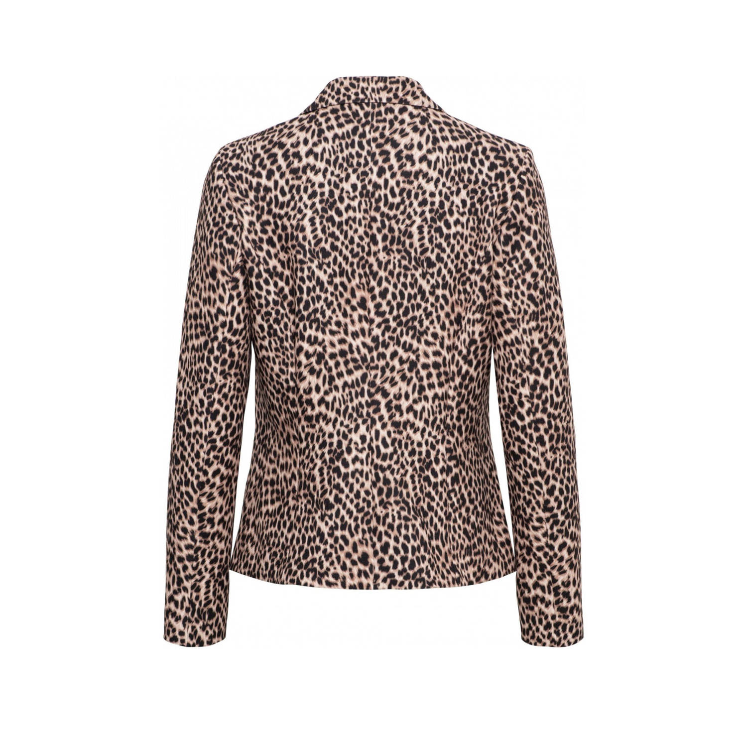 &Co Woman rechtvallende blazer COPENHAGEN ANIMAL met panterprint bruin zwart