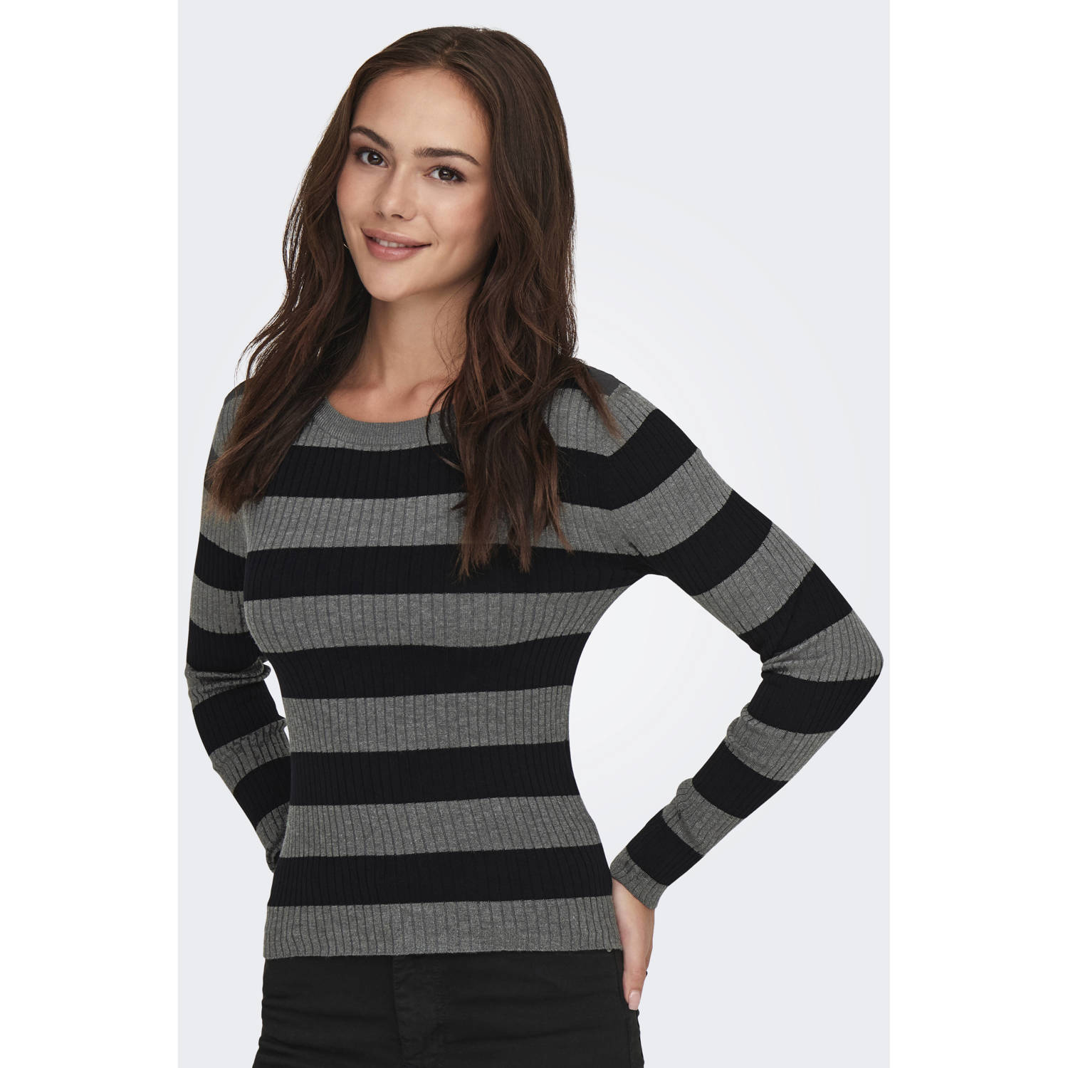 Jacqueline de Yong Grijze Viscose Top & T-Shirt Gray Dames