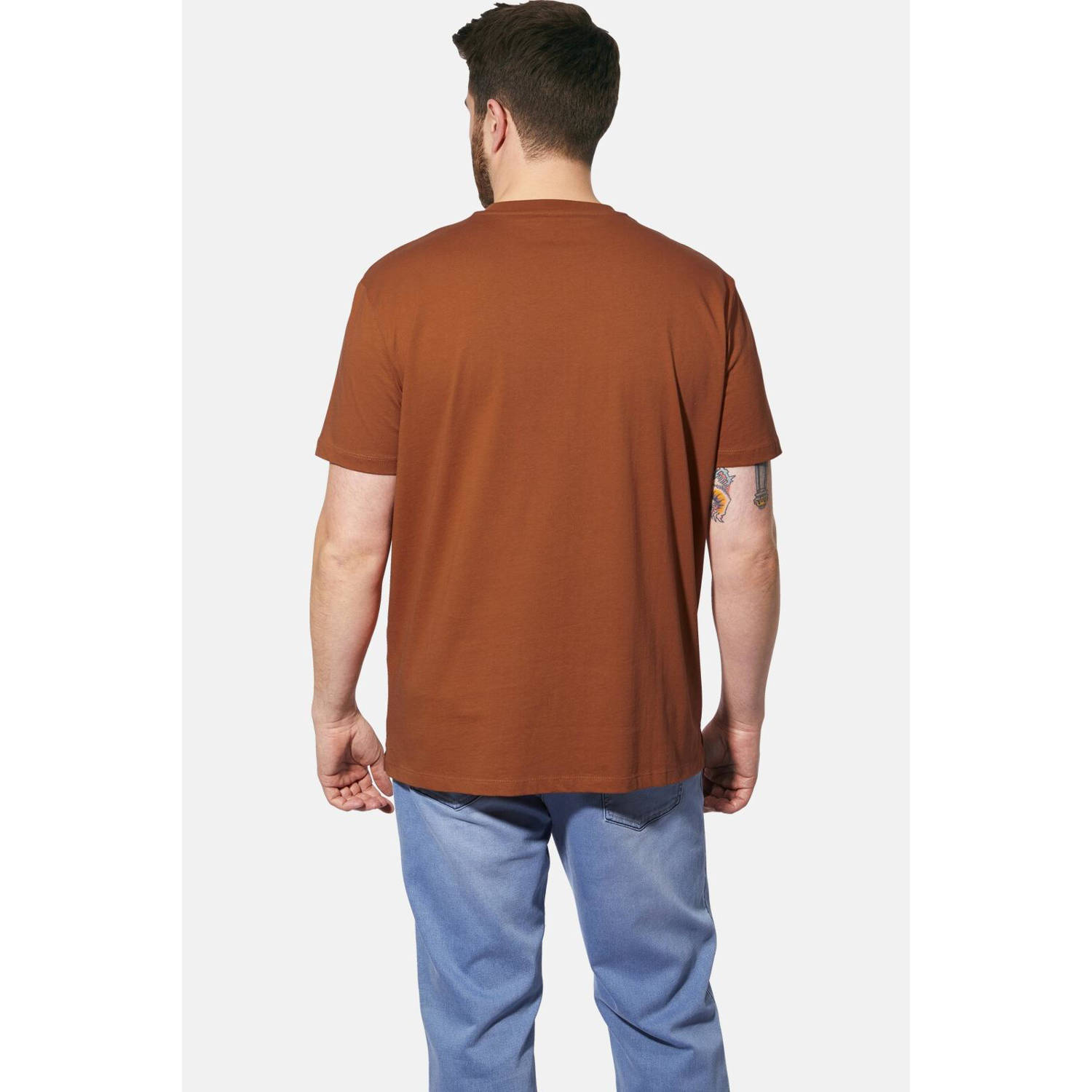 Charles Colby oversized T-shirt EARL SULLIVAN Plus Size bruin