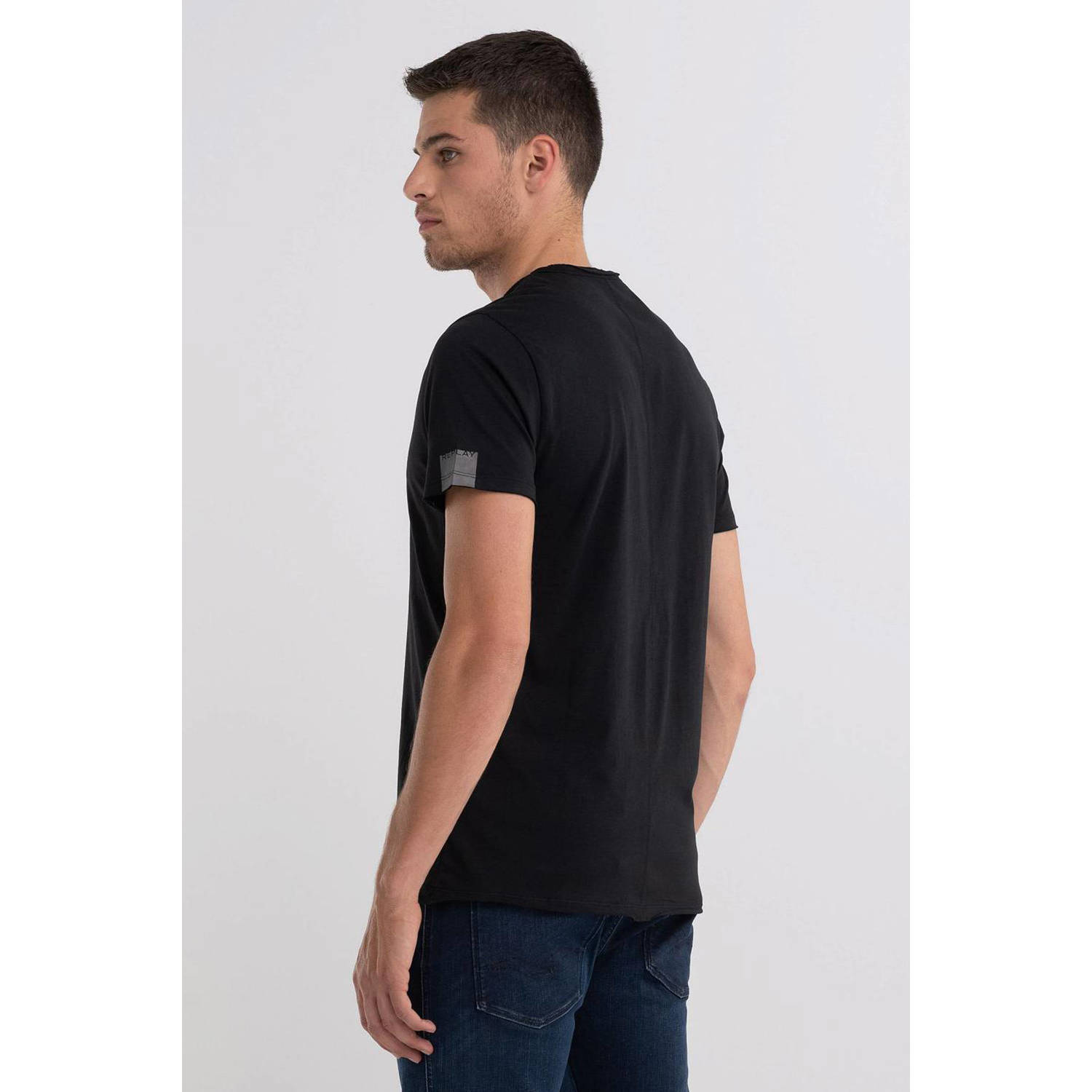 REPLAY T-shirt zwart