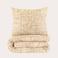 NOUS Living katoenen dekbedovertrek 1-persoons beige (140x200 cm)
