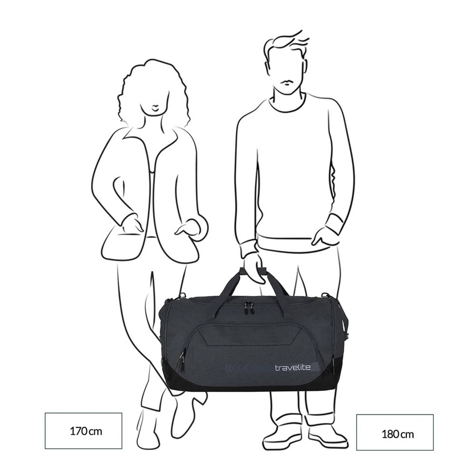 Travelite reistas Kick Off Duffle XL mintgroen