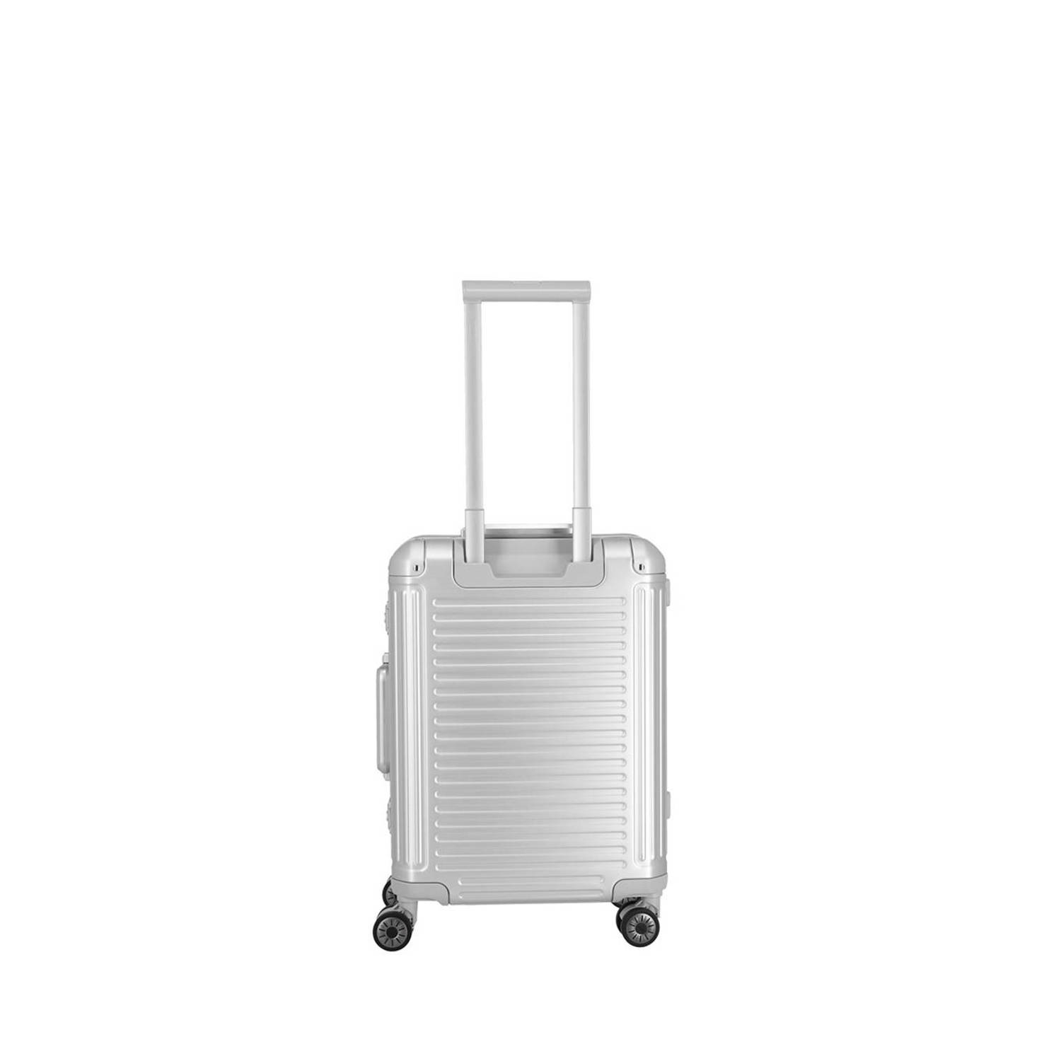 Travelite trolley Next 2.0 Aluminium 55 cm. zilverkleurig