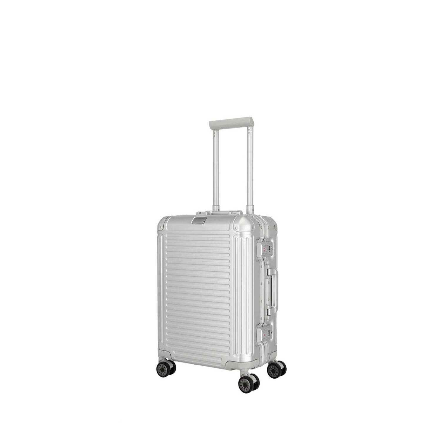 Travelite trolley Next 2.0 Aluminium 55 cm. zilverkleurig
